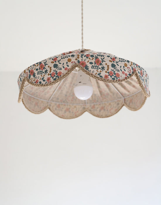 Floral-Shaped Pendant Light Cosette Printed “English Garden”