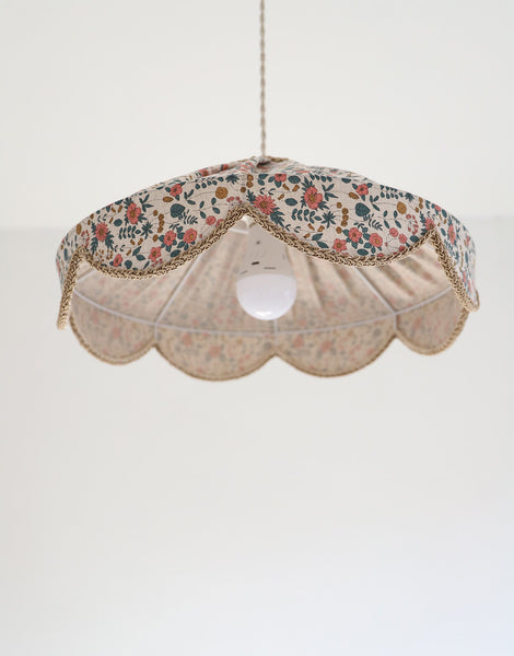Floral-Shaped Pendant Light Cosette Printed “English Garden”