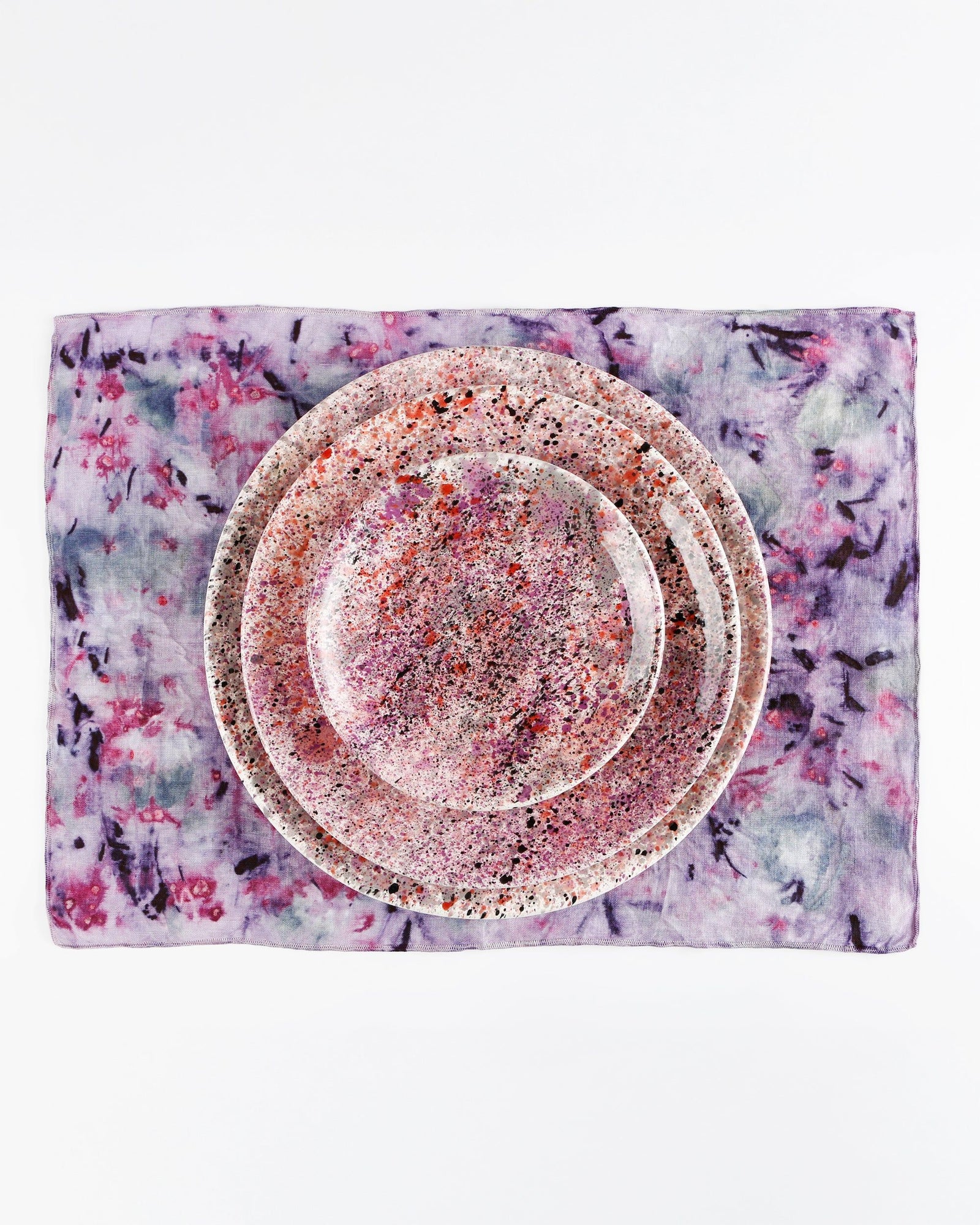Black Rose Splatter Plate