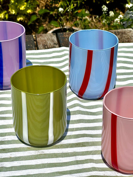 Atina Glassware | Blue & Red