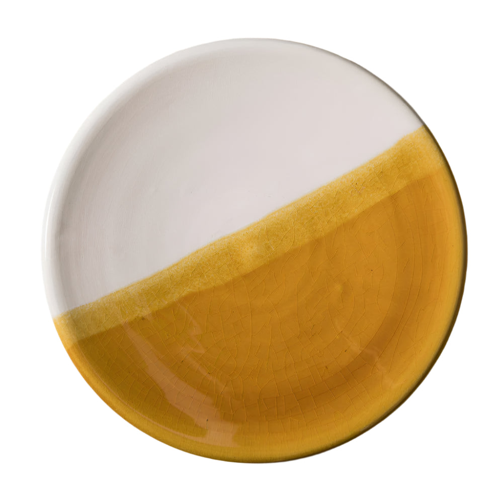 Mustard Bicolour Rabat Dinner Plate