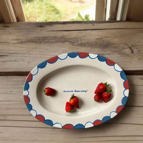 Hand-painted “american dream, baby” Serving Tray