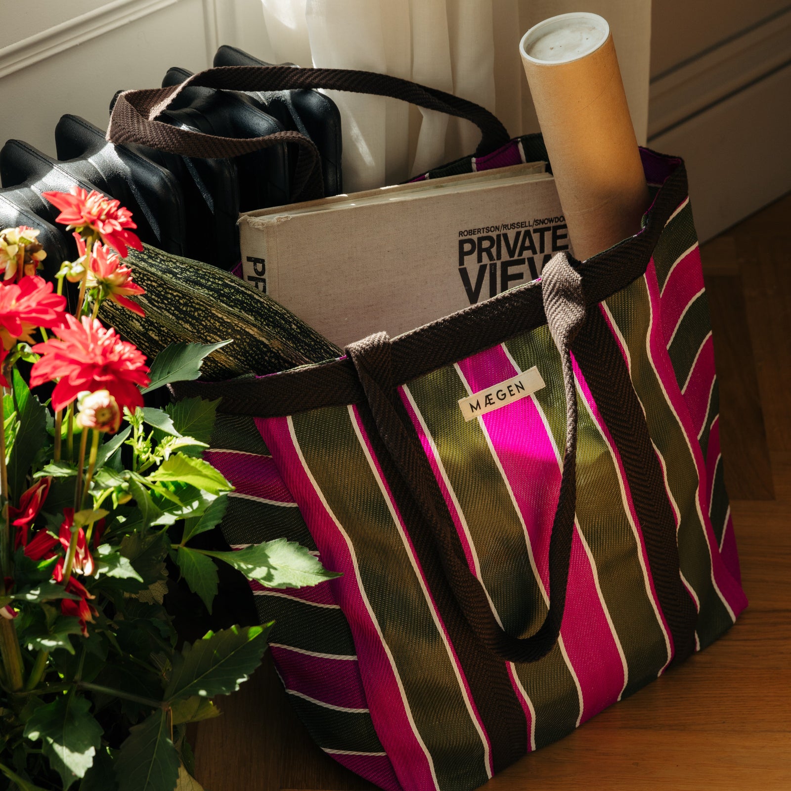 Everywhere Bag | Brown/ Olive/ Pink