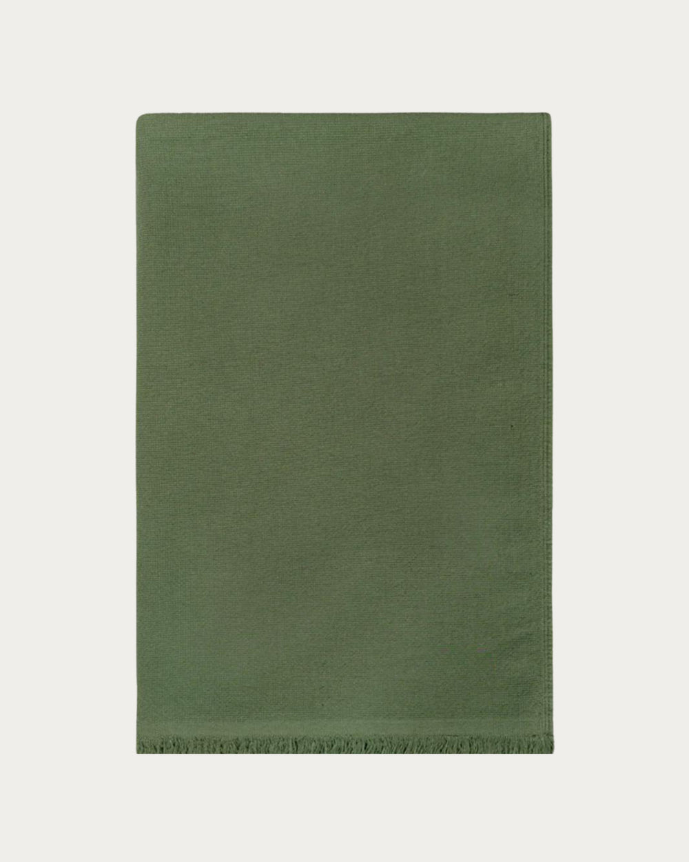 Cotton Beach Towel with Frayed Edge - Green