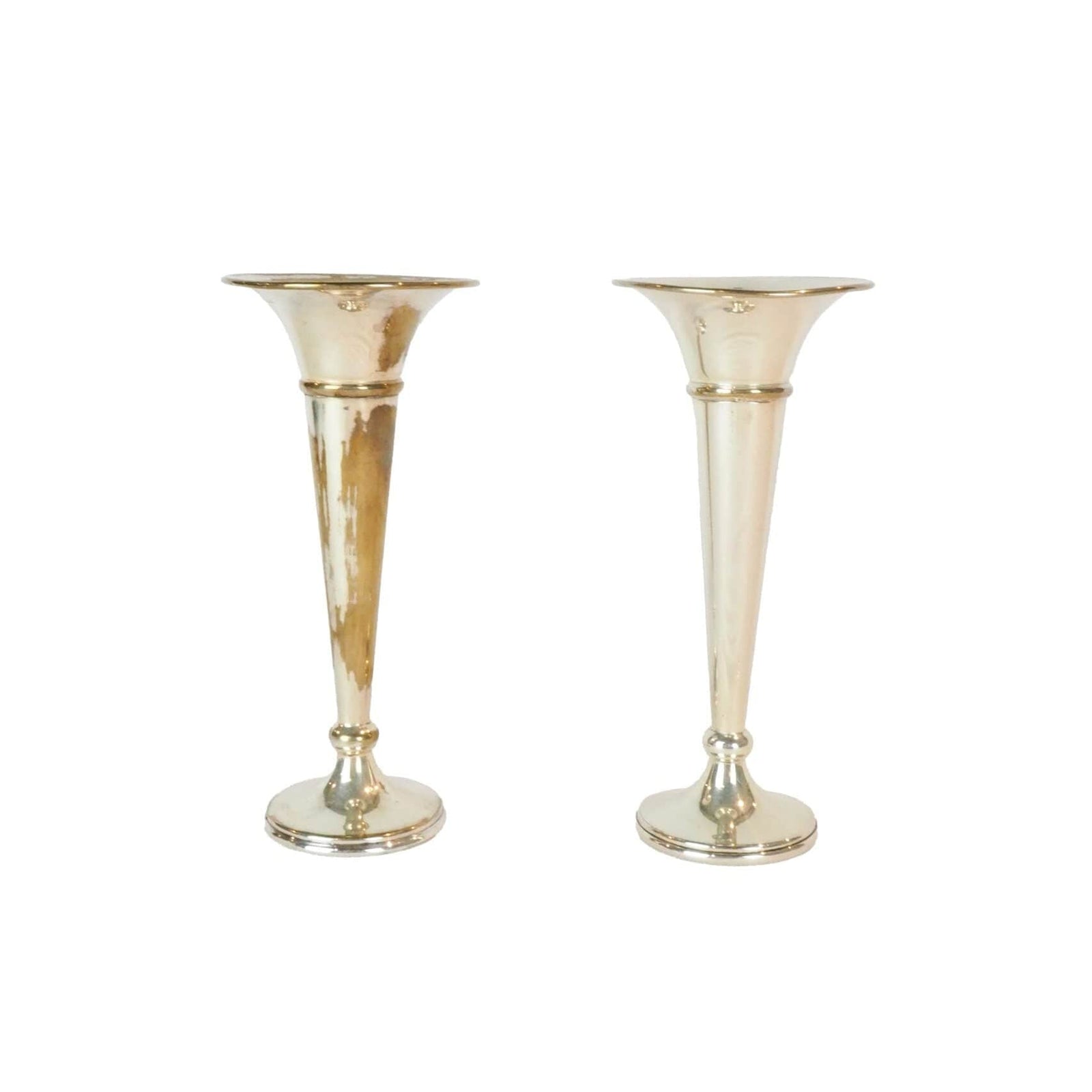 Vintage Silver Plated Bud Vases