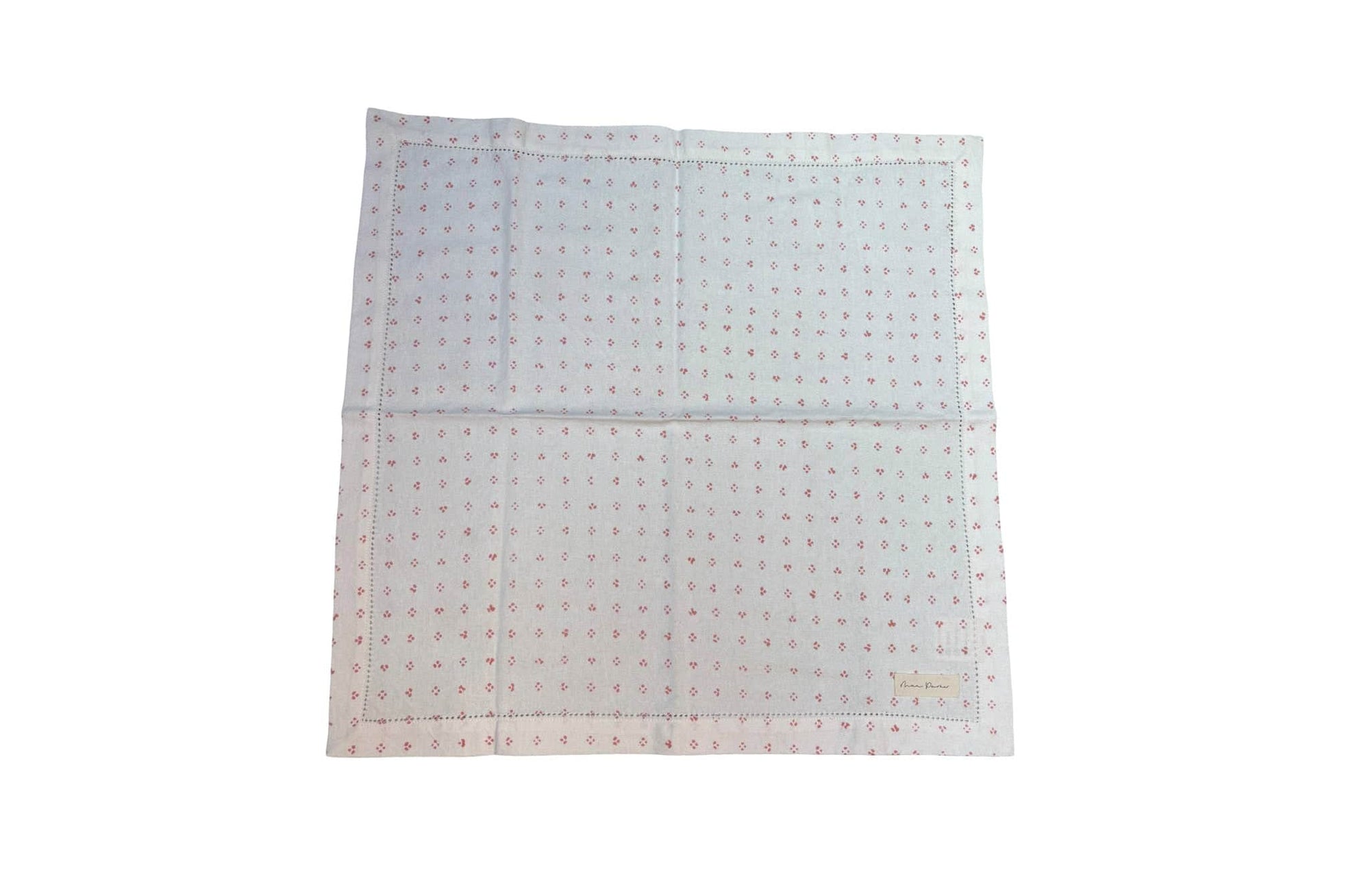 Minni Napkin - White with Red