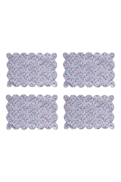 Reversible Scalloped Placemat Made With Liberty Fabric Betsy Blossom Pink