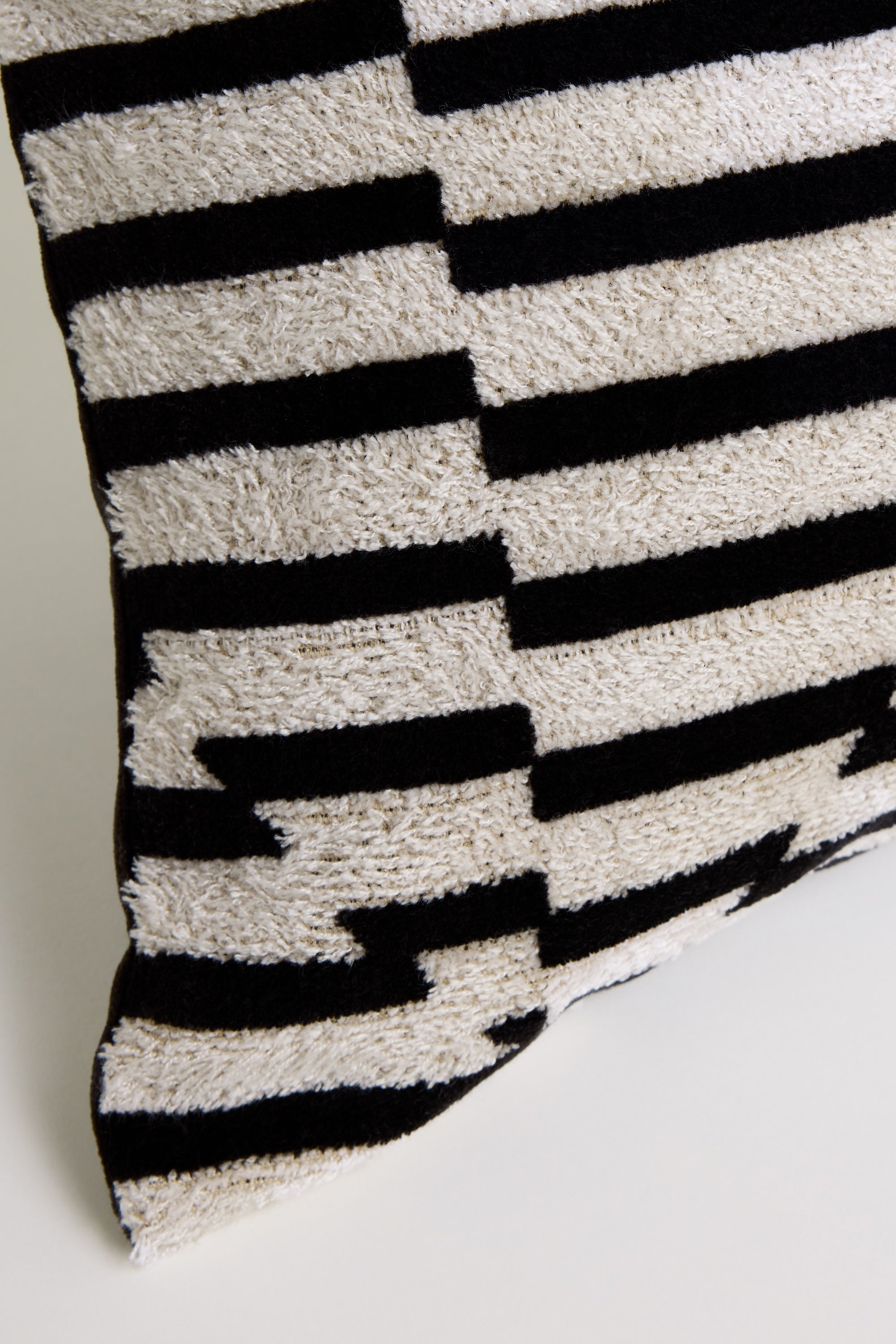 Stripes Velvet Cushion Cover - Blue