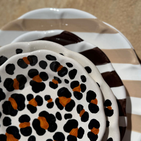 Rayure Plate Beige Crema - 25cm