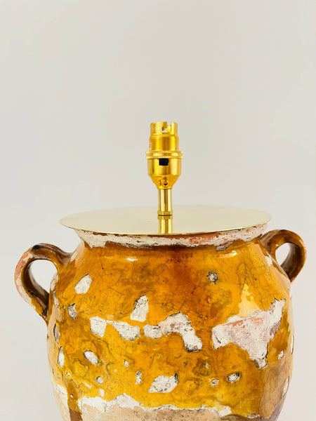 Antique French Confit Jar Lamp