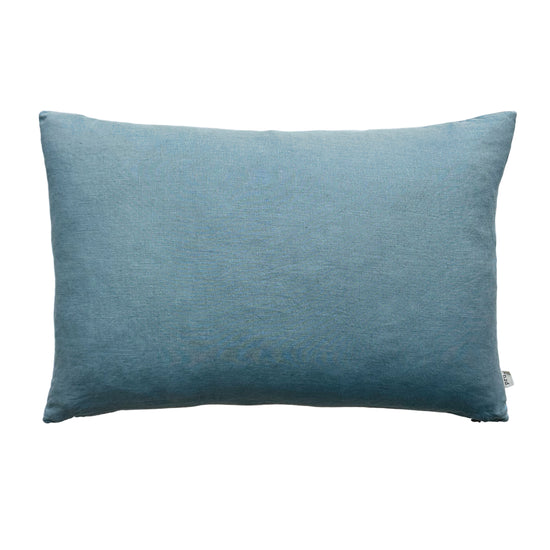 Miller Linen Cushion Duck Egg Blue Lumbar - OEKO-TEX Certified