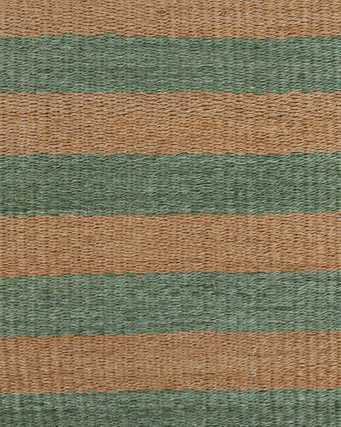 LENGO: Green & Brown Woven Sisal Doormat