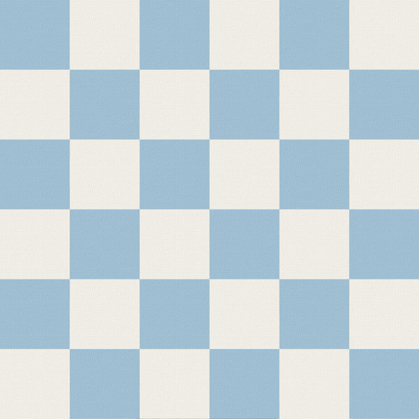 Damson Blue Checkered Drum Shade