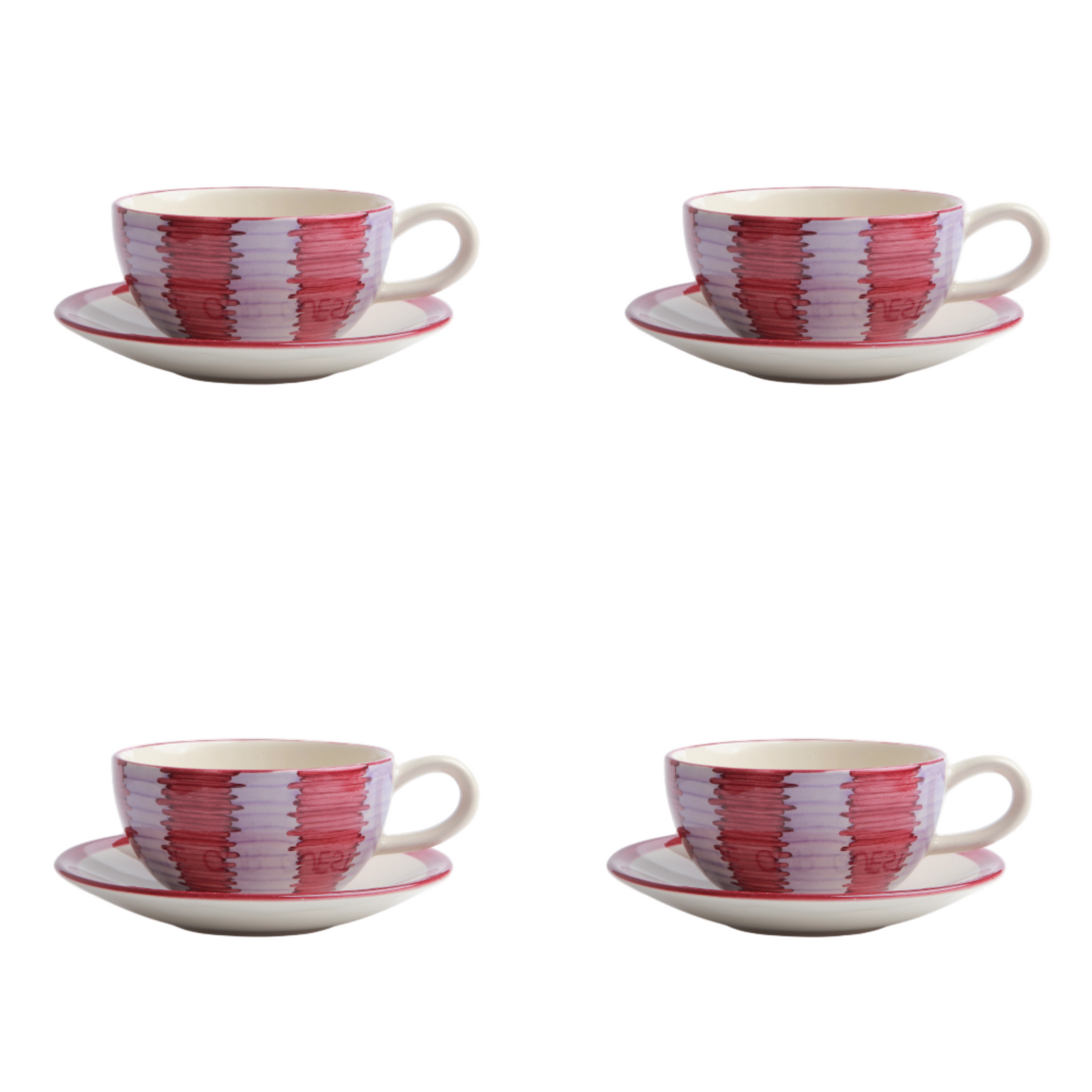 Frida Purple Tea Set-Of-Four