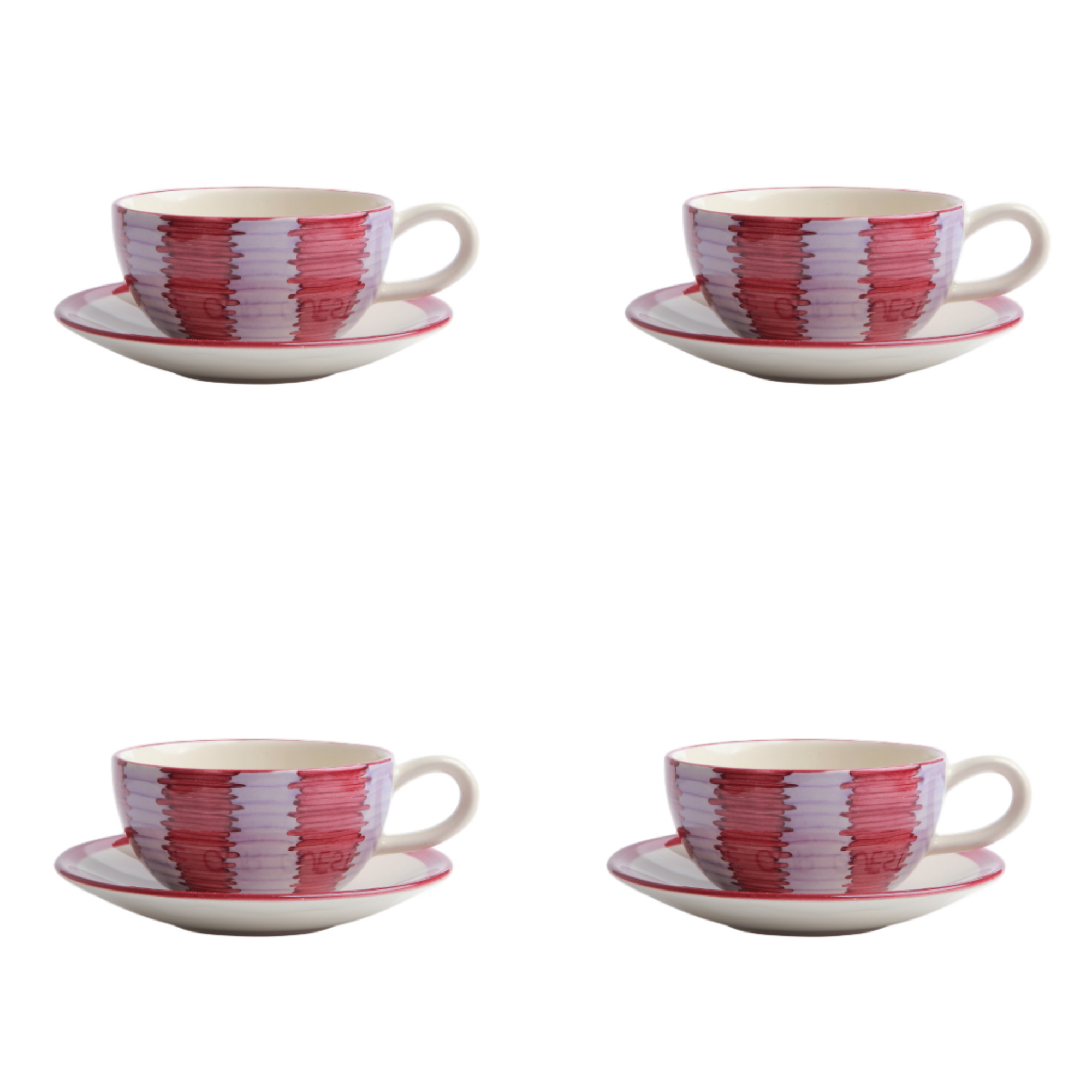 Frida Purple Tea Set-Of-Four