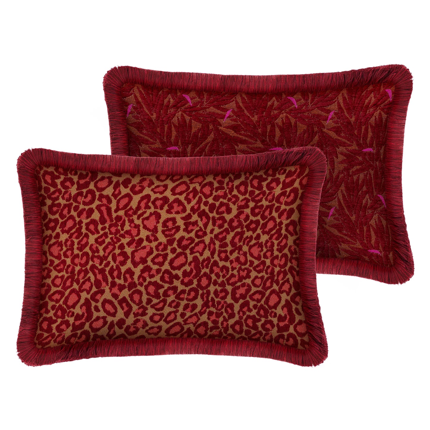 Double Sided Cushion Maya Bordeaux & Camel x Yoko Bordeaux & Spice
