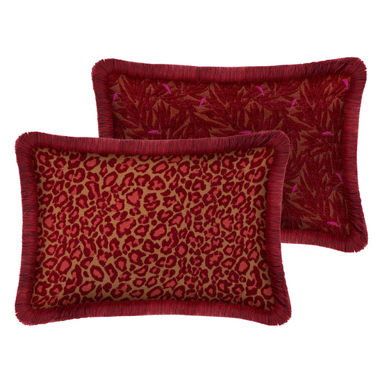 Double Sided Cushion Maya Bordeaux & Camel x Yoko Bordeaux & Spice