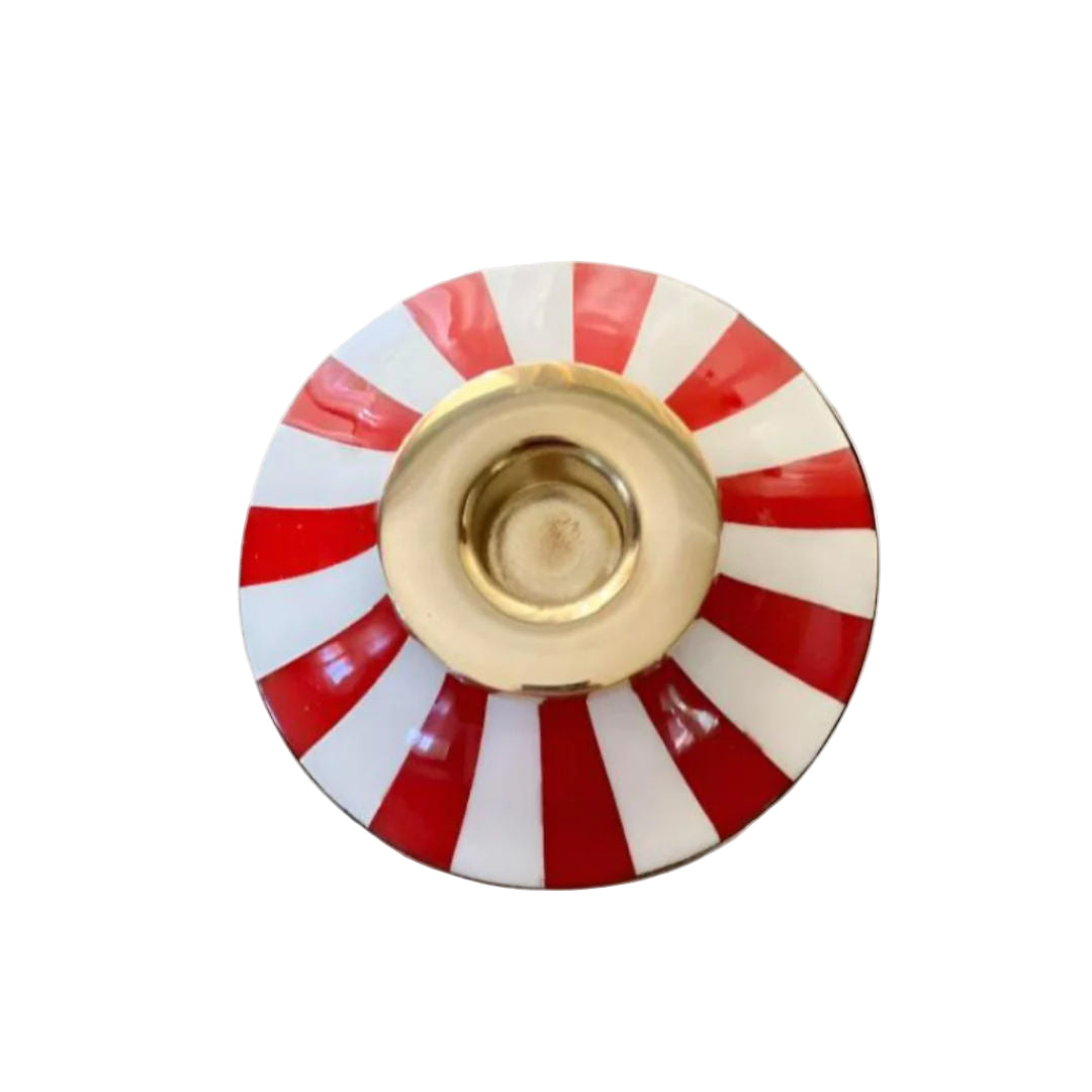 Circus Candleholder | Red | Striped