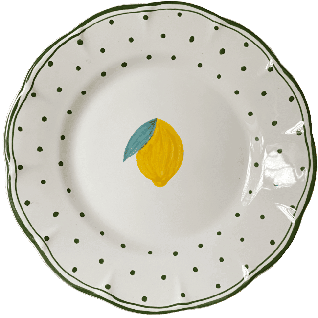 Plumetis Plate Lemon Green - 25cm