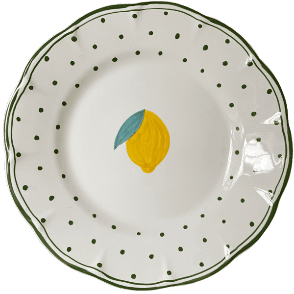 Plumetis Plate Lemon Green - 25cm