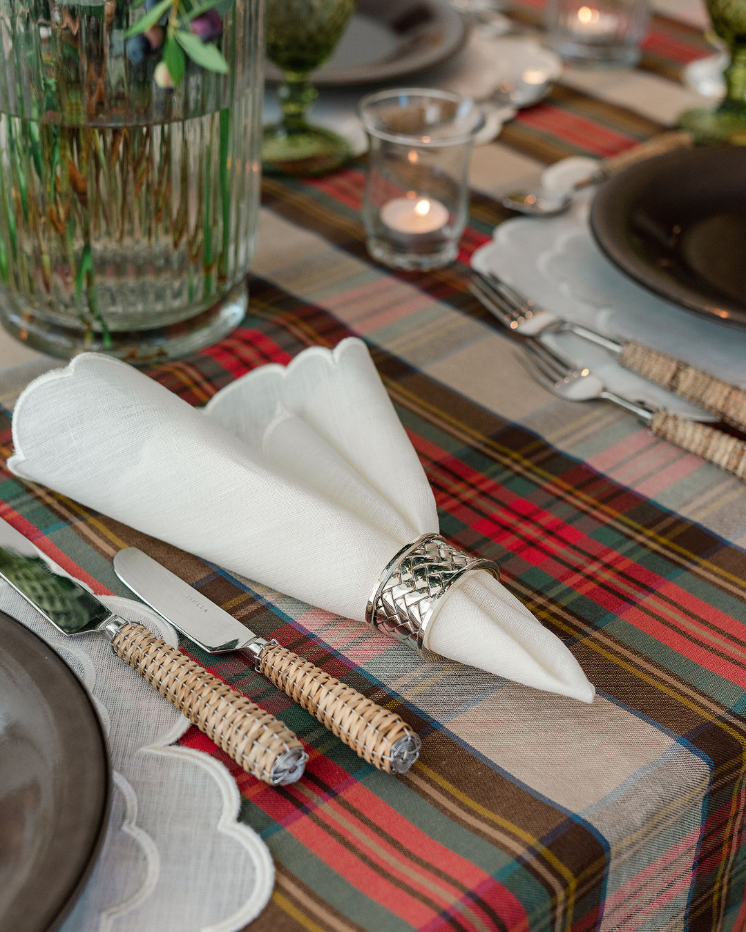 Braided Silver Napkin Ring