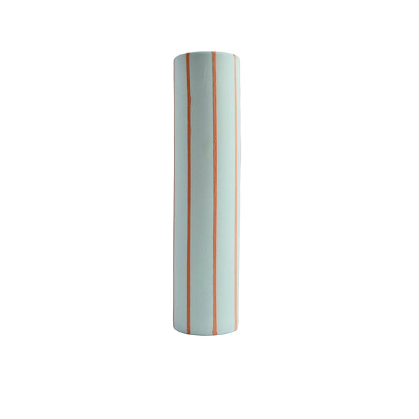 Coloured Striped Vase Ocean Blue