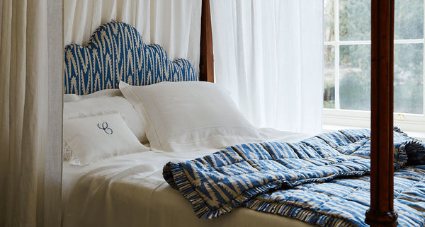 Bed Linen Set Diamond Stitch Ivory White