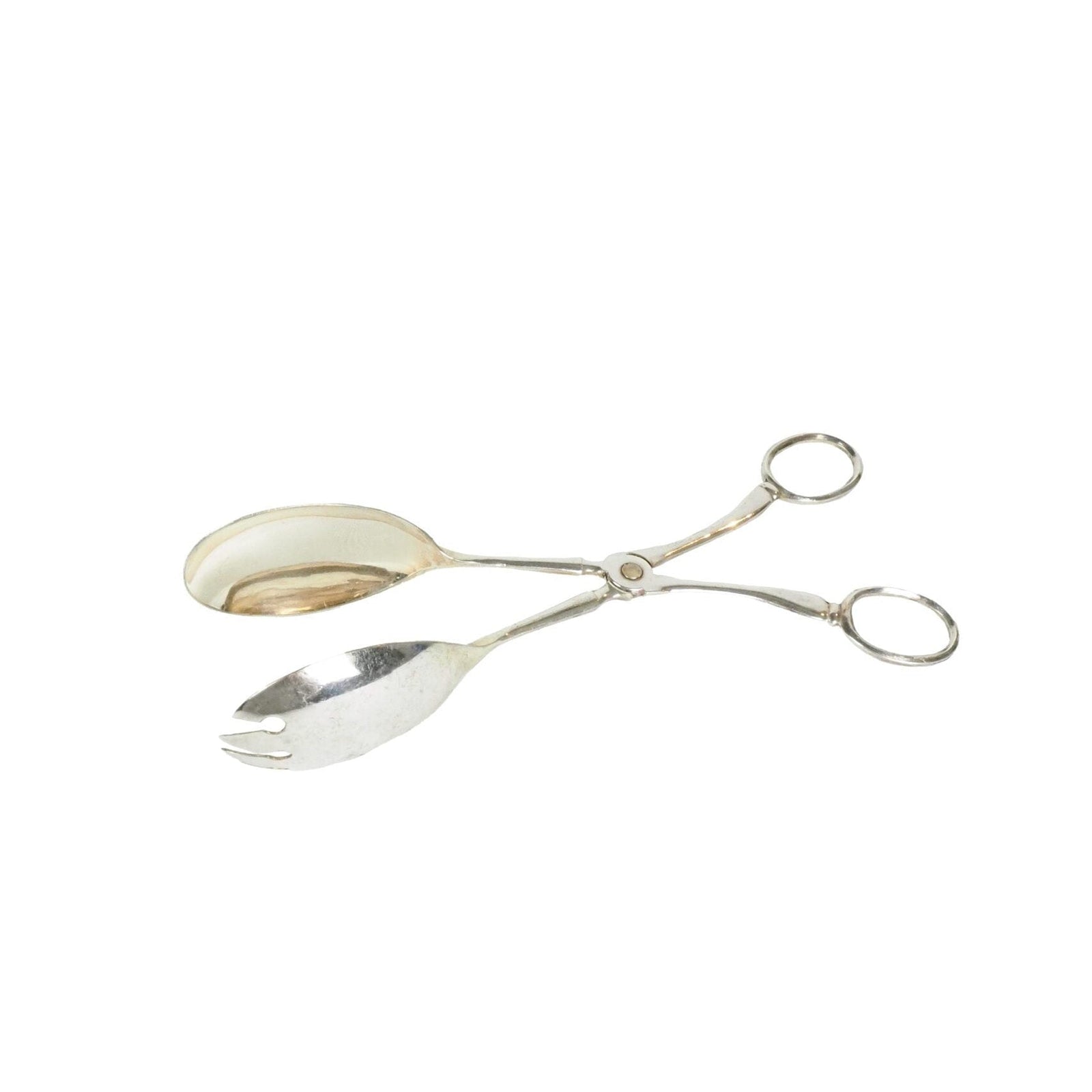 Silver Plate Hinged Salad Servers