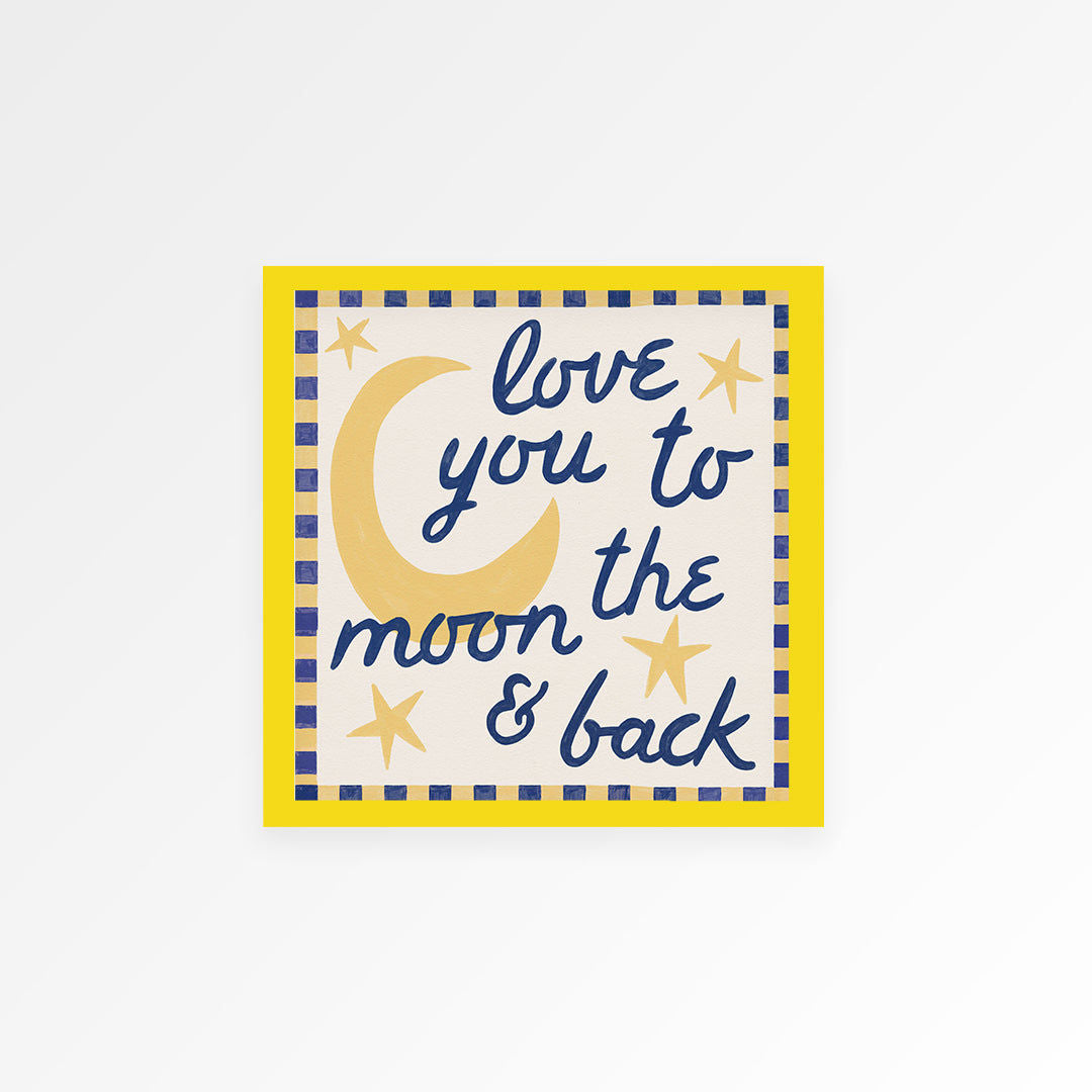 Love You To Moon And Back Kids Print