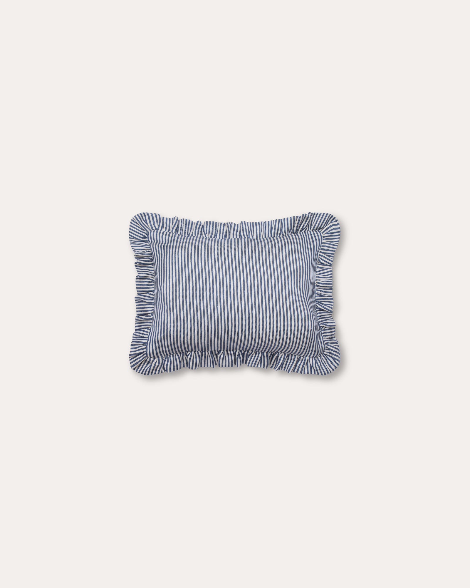 The Fine Stripe Rectangle Cushion in Delphinium