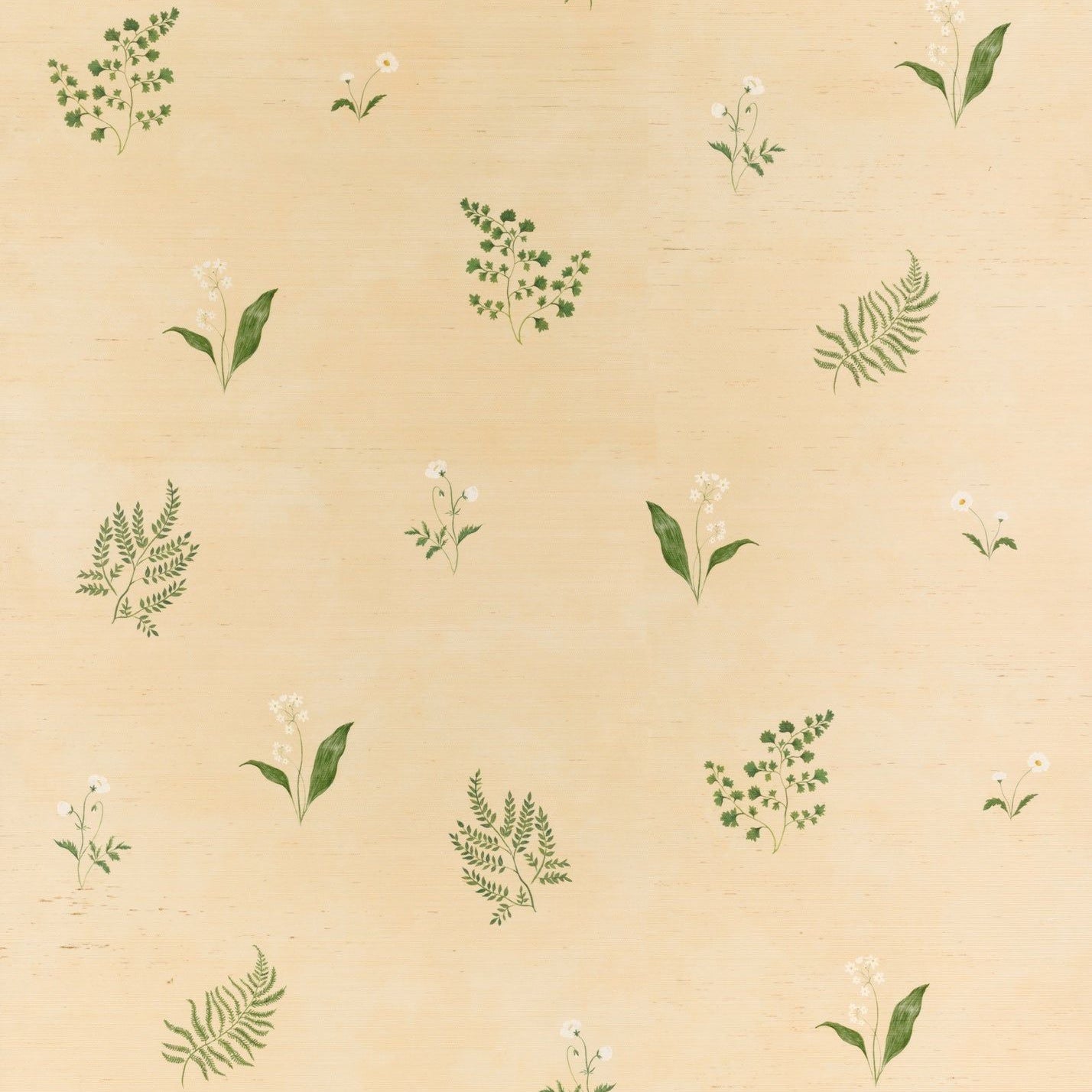 Herbarium Forest Grasscloth Wallpaper - Blush