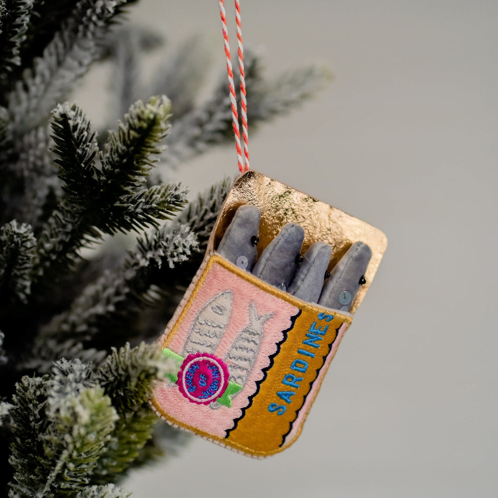 The Sardine Tin Embroidered Ornament