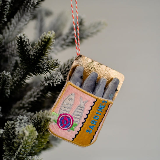 The Sardine Tin Embroidered Ornament