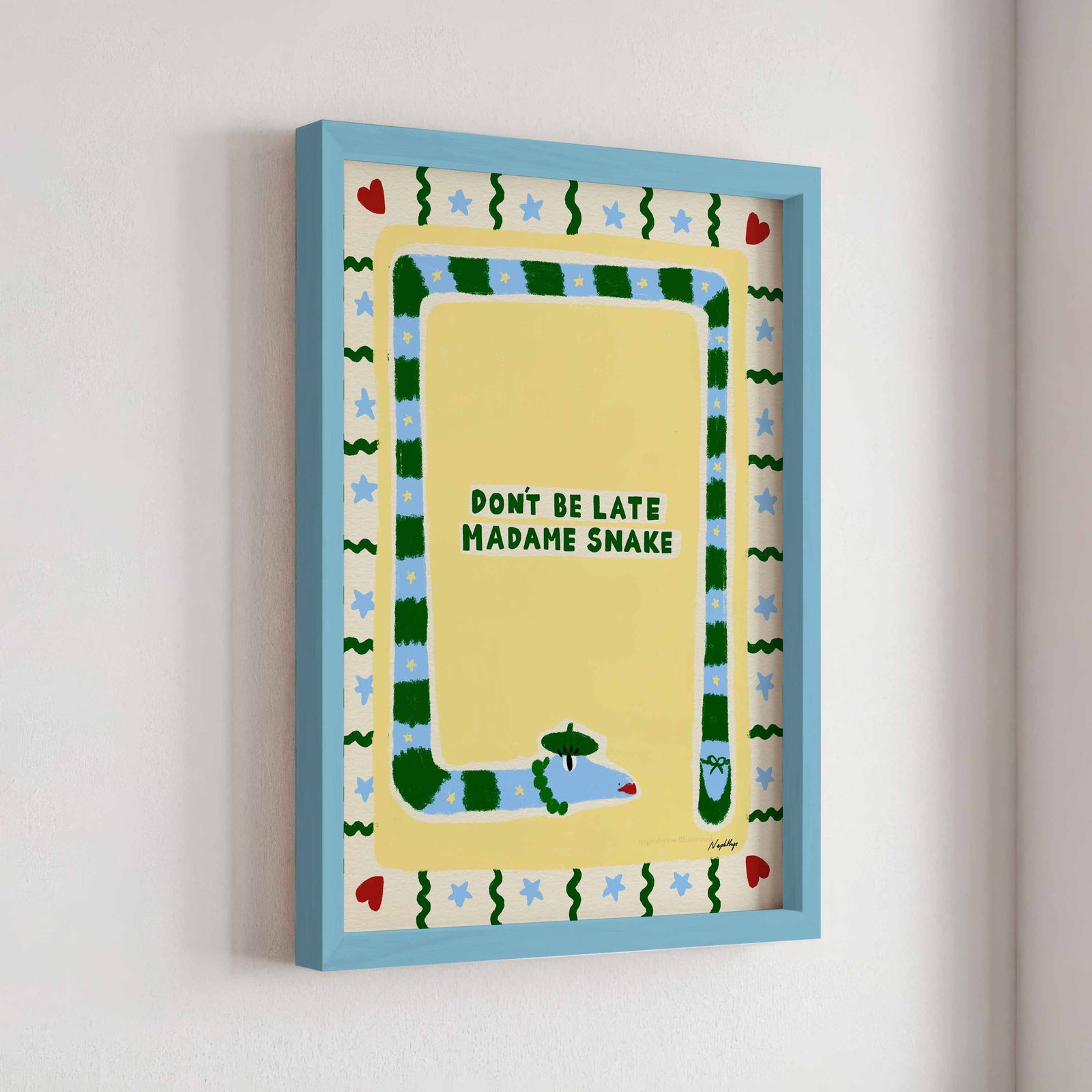 Don't Be Late Madame Snake Print