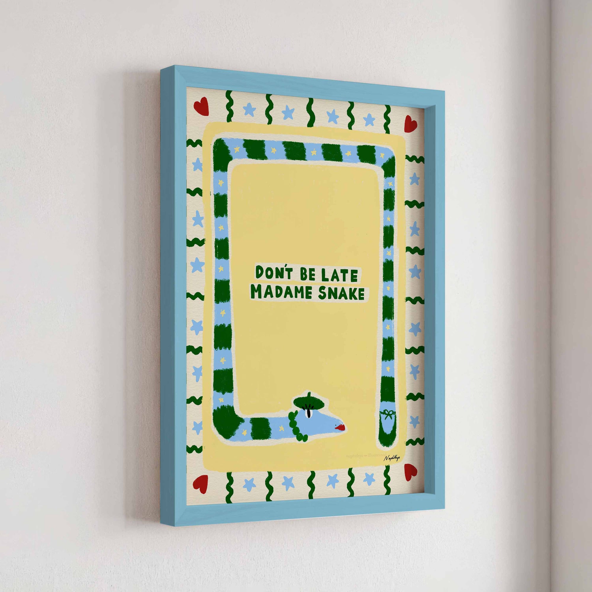 Don't Be Late Madame Snake Print