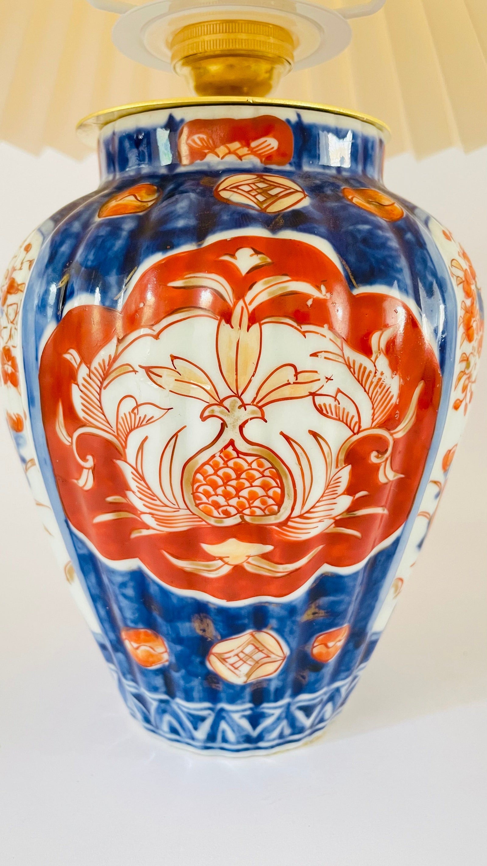 Antique Japanese Mini Imari Lamp