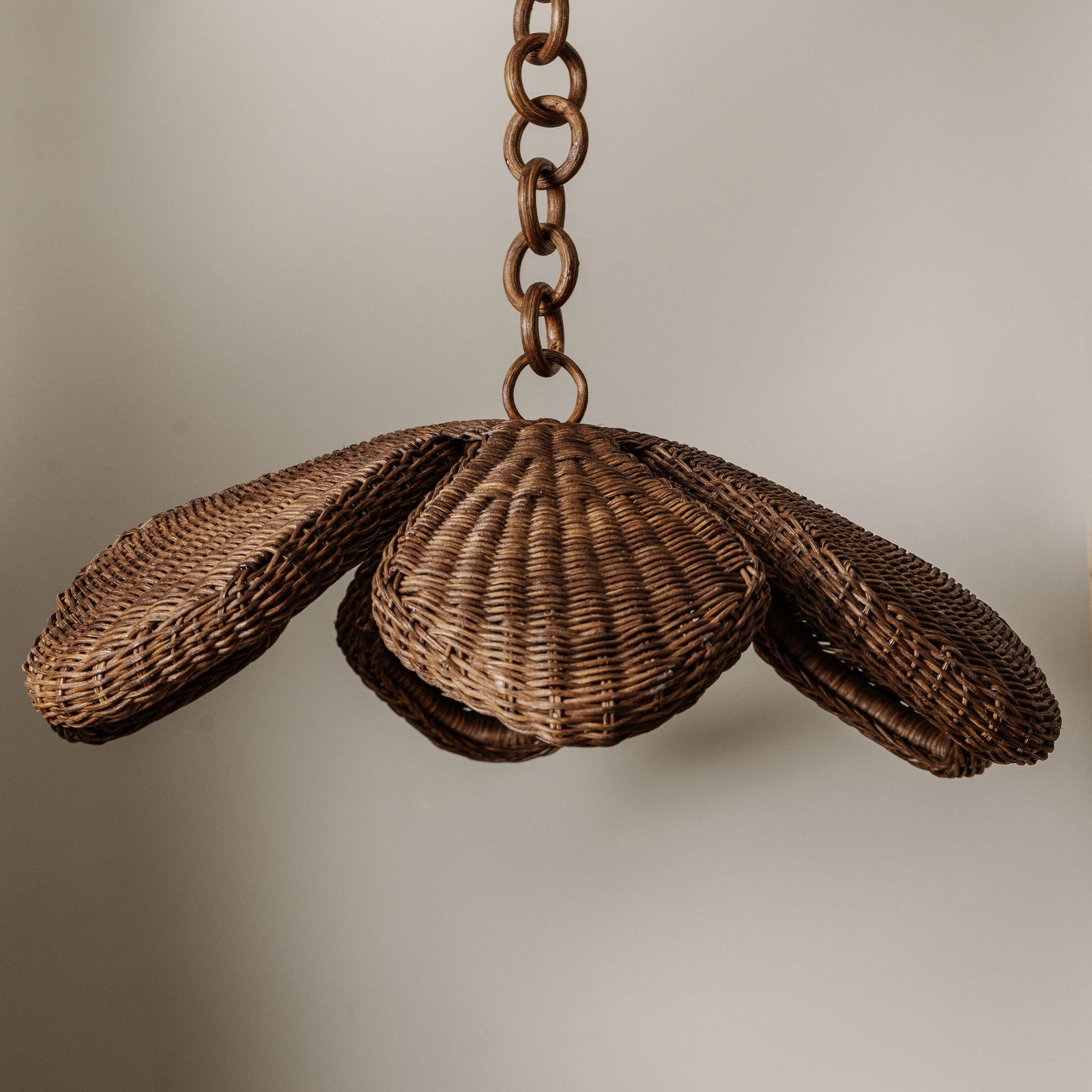 Floral Rattan Pendant Shade