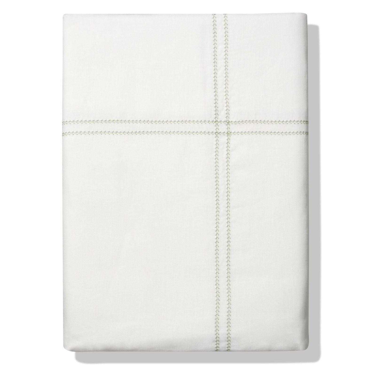 Duvet Cover Hemstitch Botanical Green