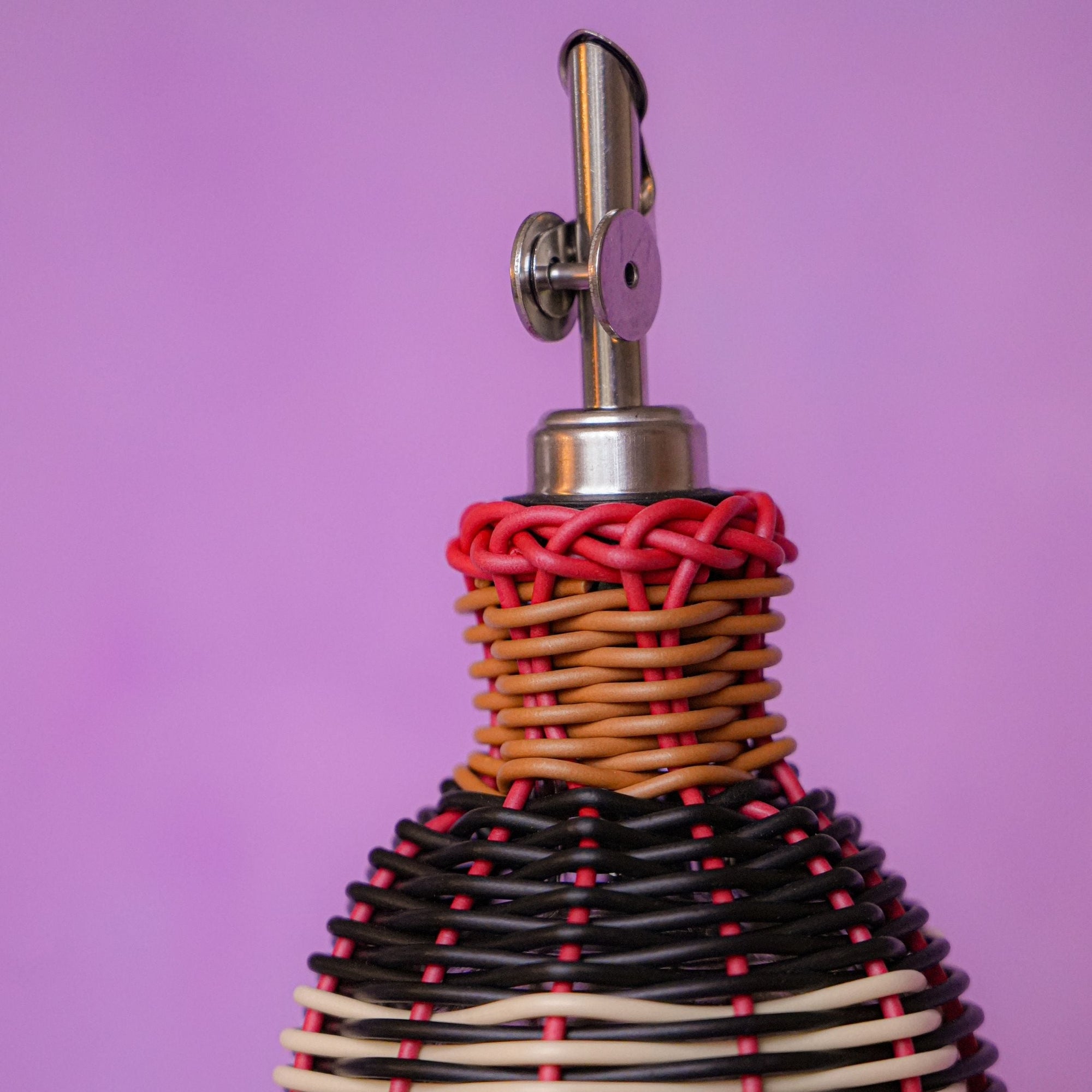 Woven Oil Pourer | Cream & Black