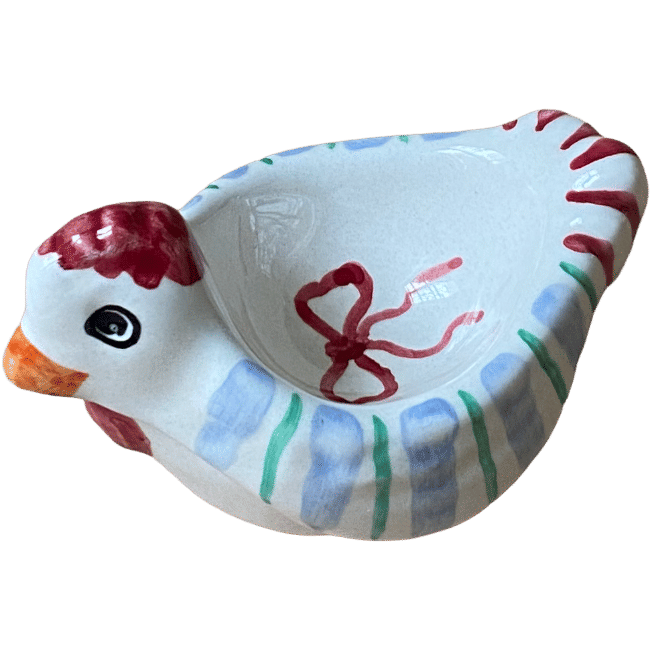 Blue Striped Hen Egg Cup