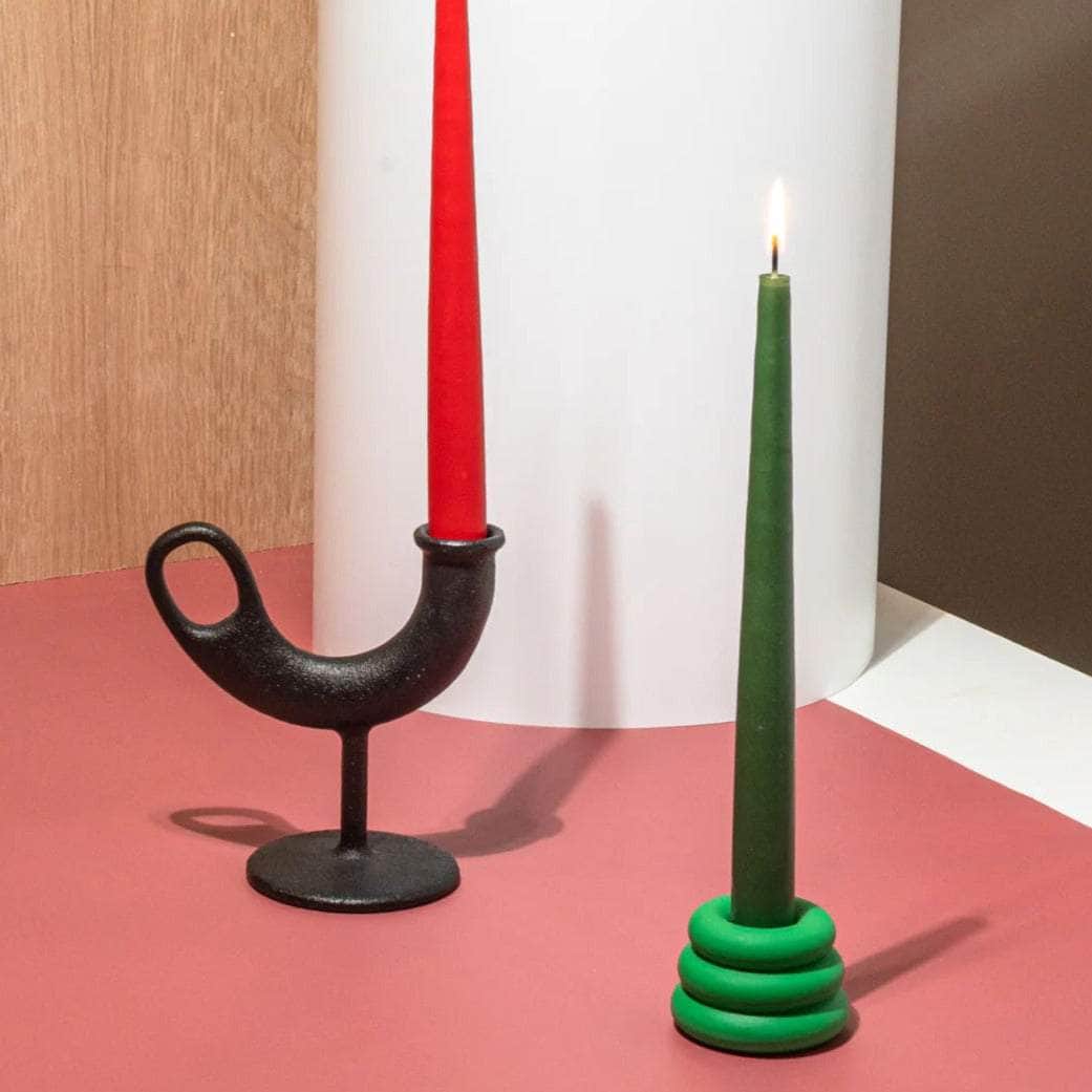 Forest Green Triple O Candleholder