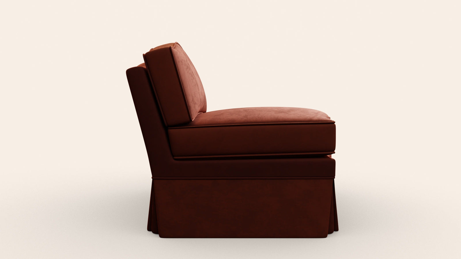 Felix Slipper Chair, Cinnamon Velvet