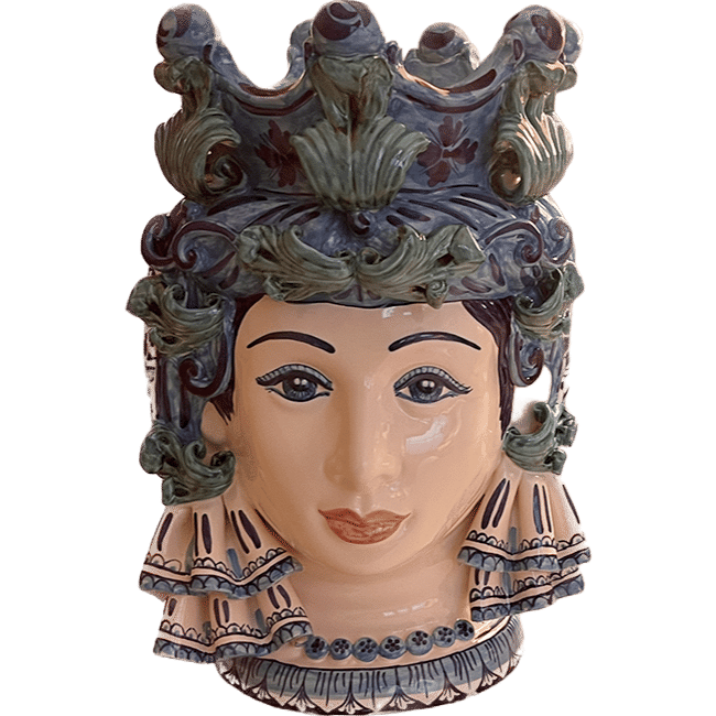 Large Sicilian Corona Woman Vase