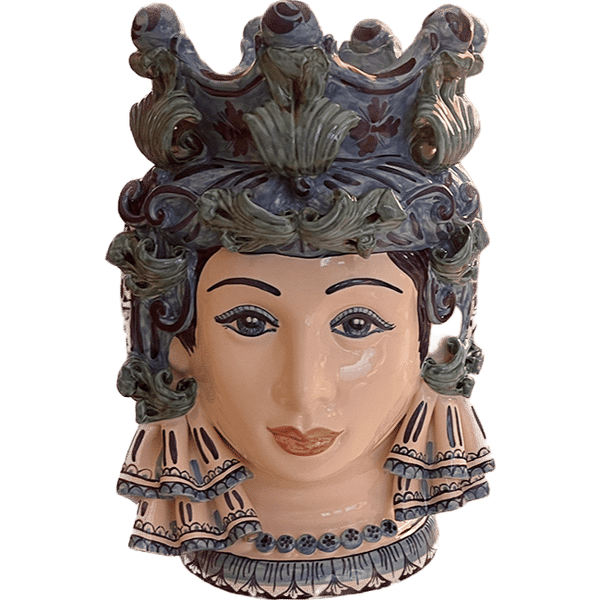 Large Sicilian Corona Woman Vase