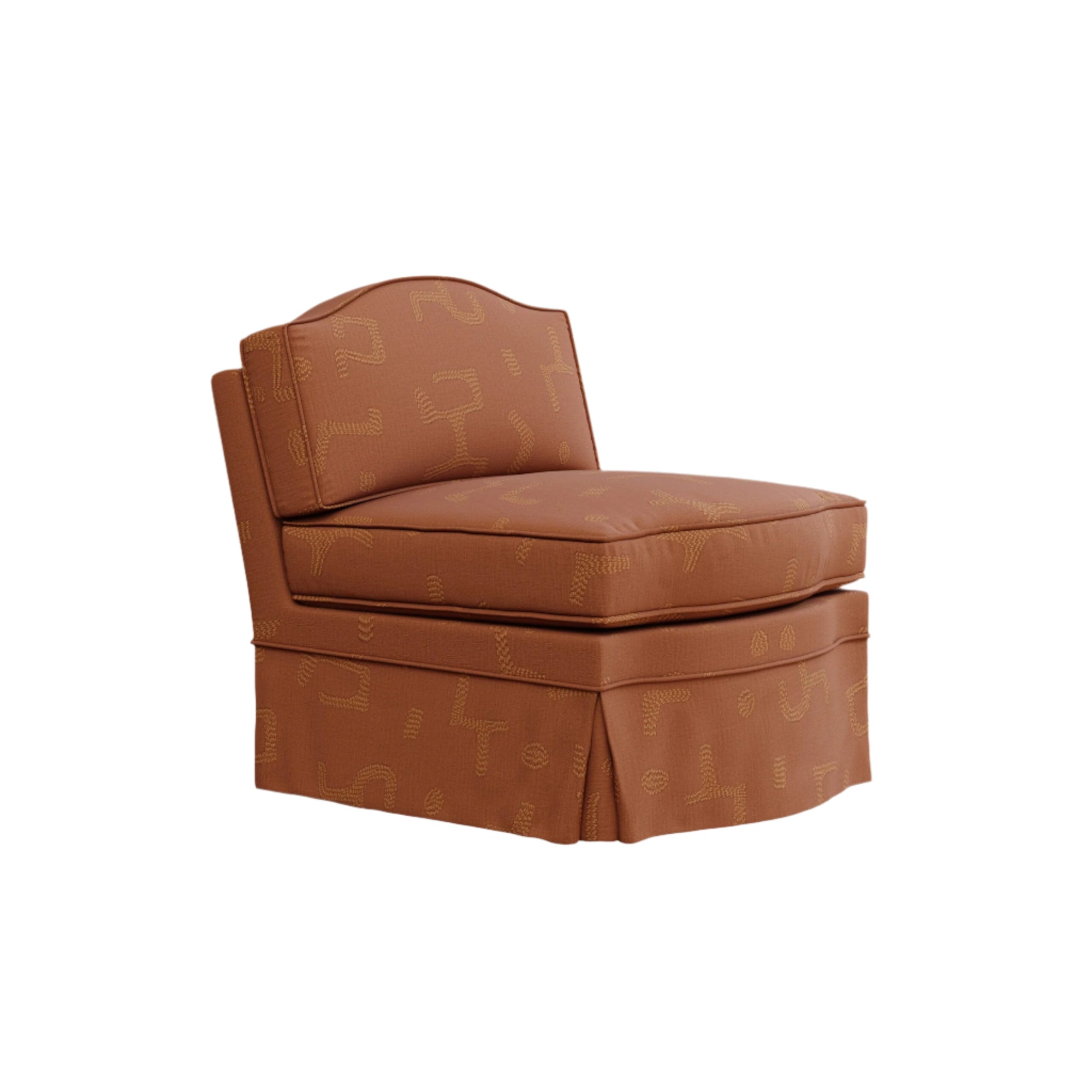 Felix Slipper Chair, Raphia, Tobacco