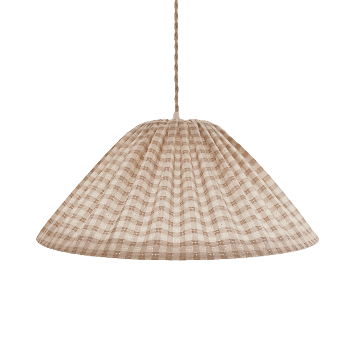 Conical Pendant Light Gingham Malala “Petits Carreaux”
