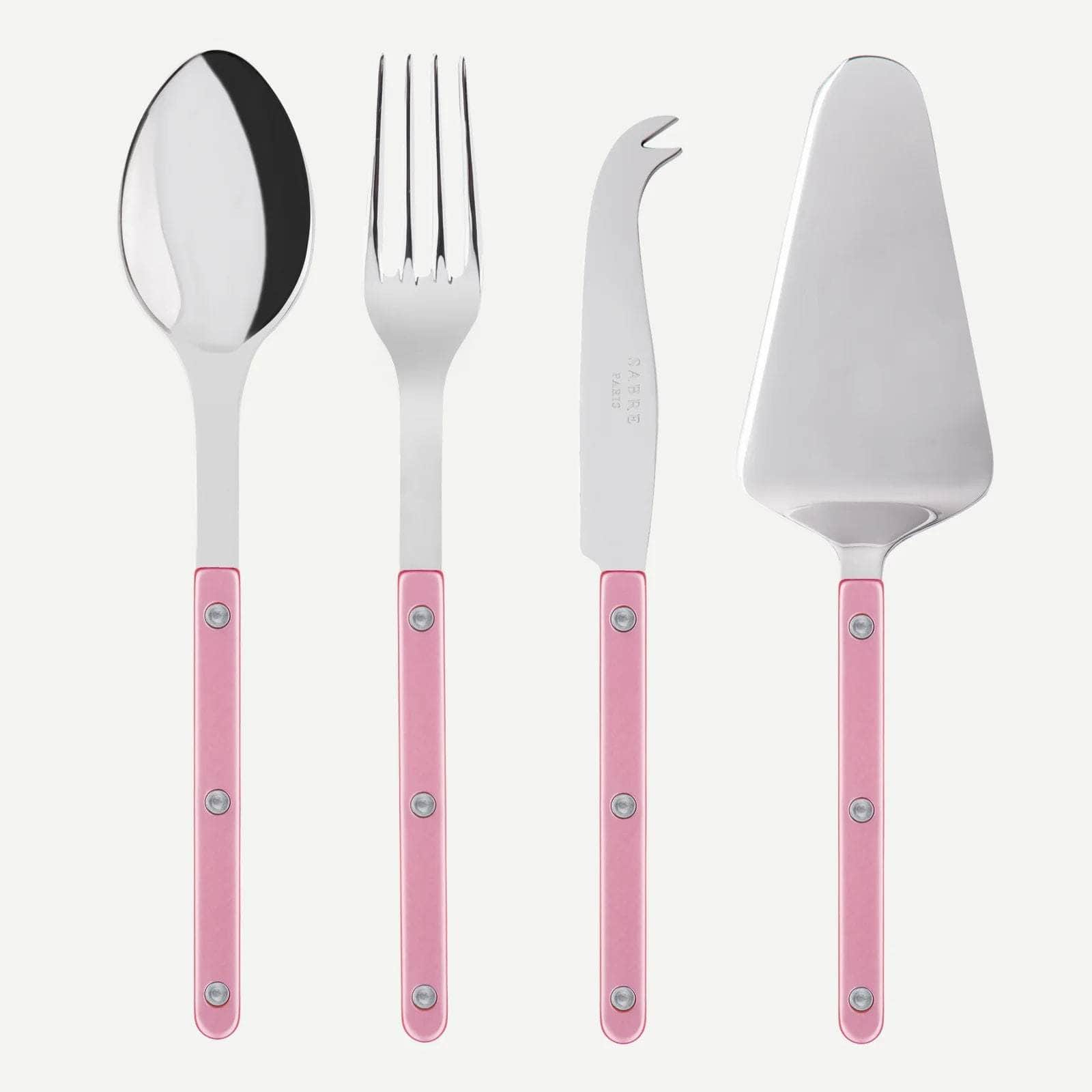 Bistrot Pearly 4pc Serving Set, Soft Pink