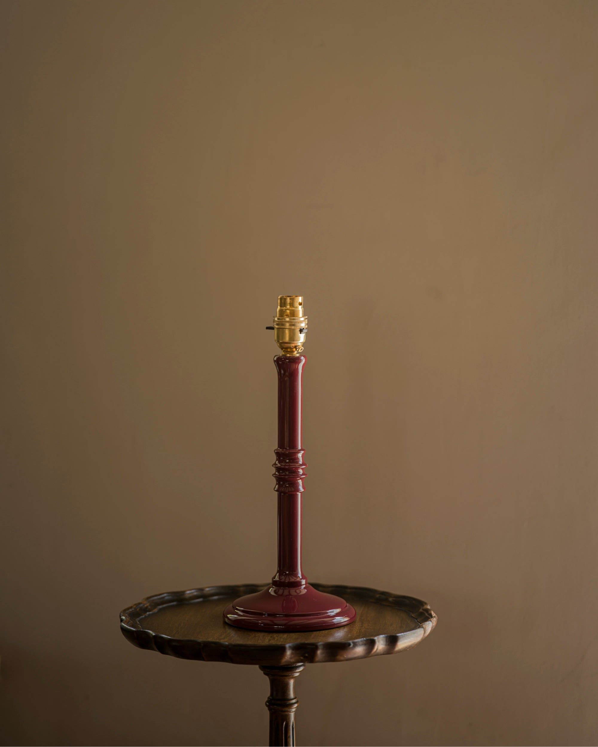 The Small Lacquered Lampstand in Damson