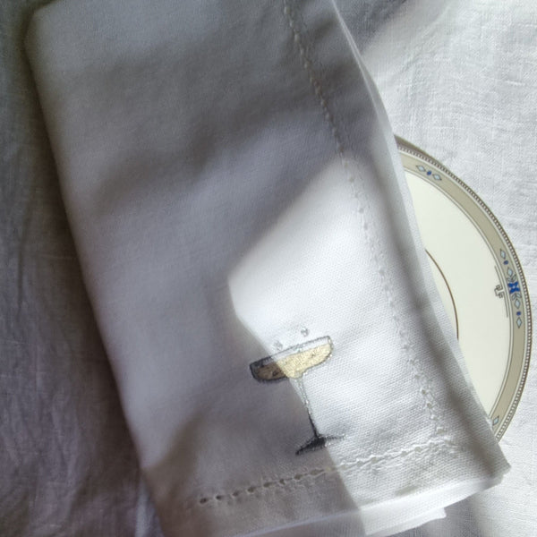 Personalised Champagne Napkins, Set of Two-