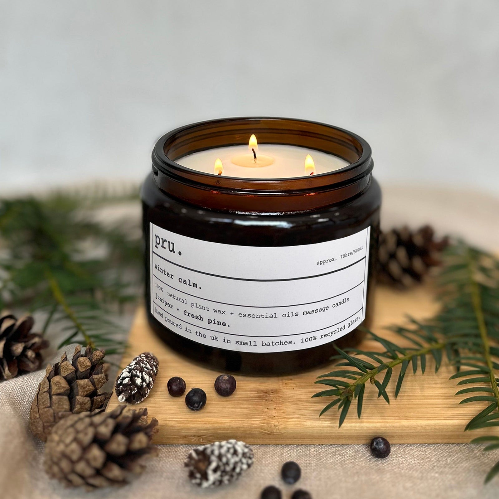 Apothecary 100% Essential Oil Massage Candle - Winter Calm